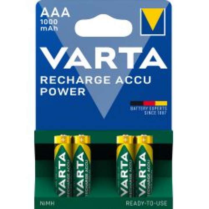 Priser på Varta Recharge Charge Accu Power Aaa 1000mah 4 Pack (b) - Batteri