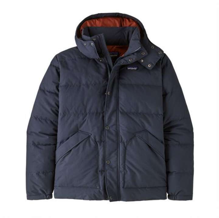 Priser på Patagonia Mens Downdrift Jacket, Smolder Blue / Burnished Red