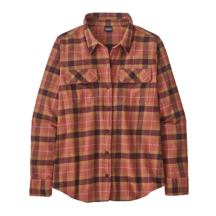 Priser på Patagonia Womens L/S Org MW Fjord Flannel Shirt (Rød (VISTA: BURL RED) Small)