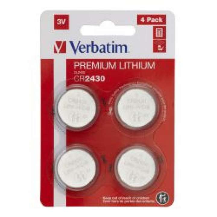 Priser på Verbatim Lithium Battery Cr2430 3v 4 Pack - Batteri