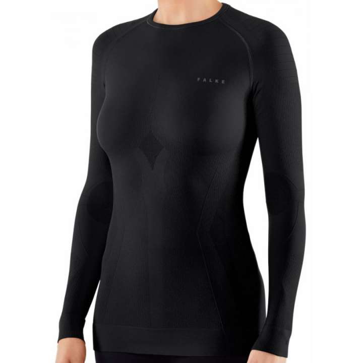 Priser på Falke Maximum Warm Longsleeved Shirt Tight Fit, dame, sort