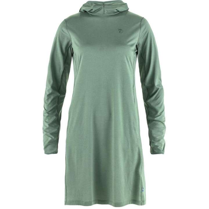 Priser på Fjällräven Womens Abisko Sun-hoodie Dress (Grøn (PATINA GREEN/614) Medium)