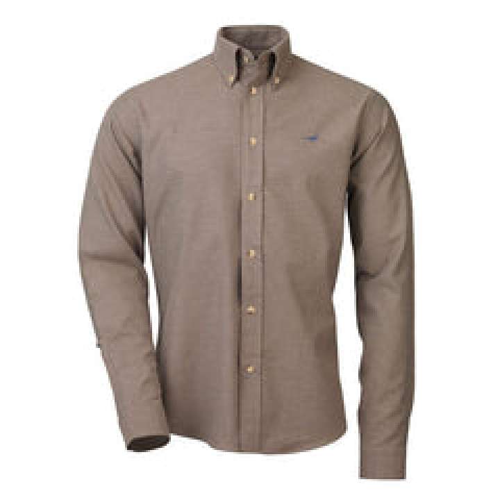 Priser på Laksen - Christopher 100% Brushed Cotton Skjorte - Camel