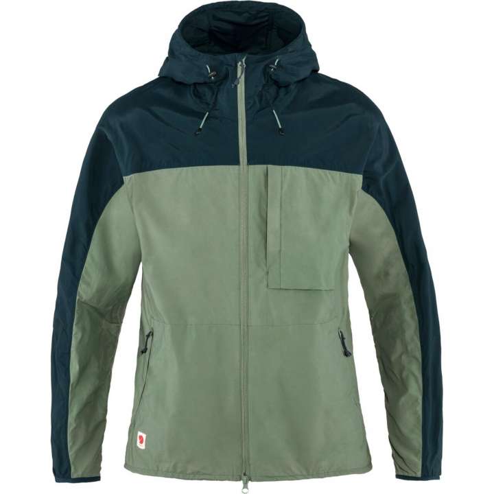 Priser på Fjällräven Mens High Coast Wind Jacket (Grøn (PATINA GREEN-NAVY/614-560) Medium)