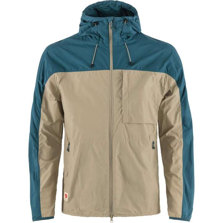 Priser på Fjällräven Mens High Coast Wind Jacket (Hvid (FOSSIL-DEEP SEA/118-574) Medium)